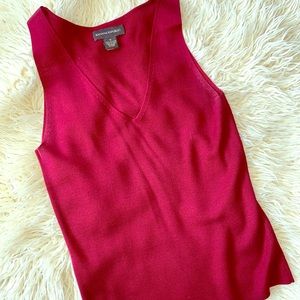 Banana Republic red silk tank
